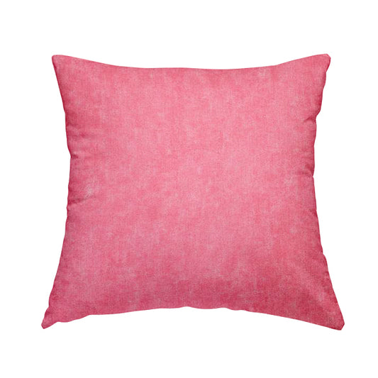 Capri Pastel Effect Cotton Chenille Upholstery Fabric In Pink Colour - Handmade Cushions