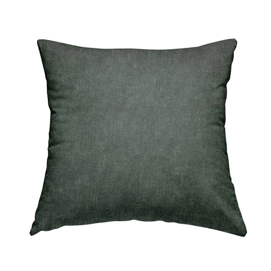 Capri Pastel Effect Cotton Chenille Upholstery Fabric In Grey Black Colour - Handmade Cushions