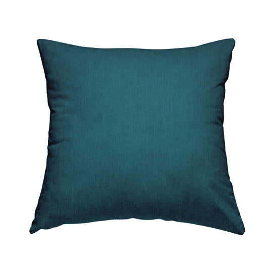 Rachel Soft Texture Chenille Upholstery Fabric Teal Blue Colour - Handmade Cushions