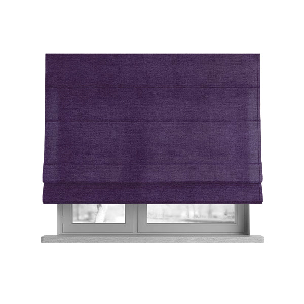 Rachel Soft Texture Chenille Upholstery Fabric Purple Colour - Roman Blinds