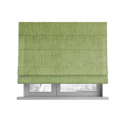 Rio Soft Textured Velvet Upholstery Fabrics In Light Green Colour - Roman Blinds