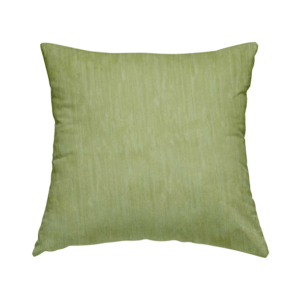 Rio Soft Textured Velvet Upholstery Fabrics In Light Green Colour - Handmade Cushions