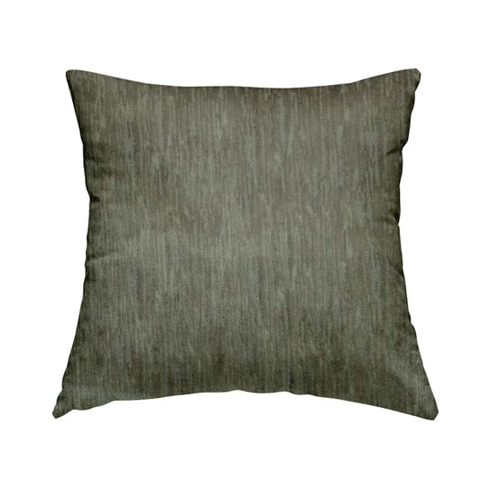 Rio Soft Textured Velvet Upholstery Fabrics In Grey Colour - Handmade Cushions