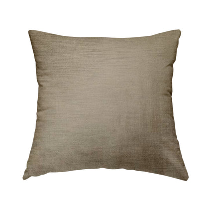 Rome Designer Silk Shine Velvet Effect Chenille Plain Furnishing Fabric In Bronze Colour - Handmade Cushions