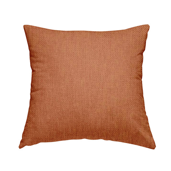 Romeo Modern Furnishing Soft Textured Plain Jacquard Basket Weave Fabric In Orange Colour - Handmade Cushions