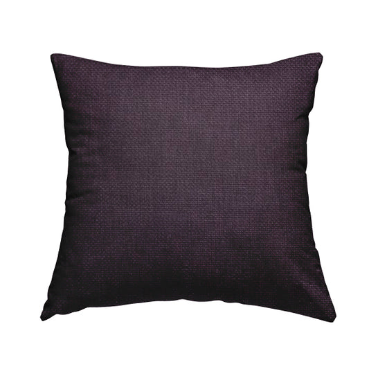 Romeo Modern Furnishing Soft Textured Plain Jacquard Basket Weave Fabric In Purple Colour - Handmade Cushions