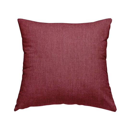 Romeo Modern Furnishing Soft Textured Plain Jacquard Basket Weave Fabric In Pink Colour - Handmade Cushions