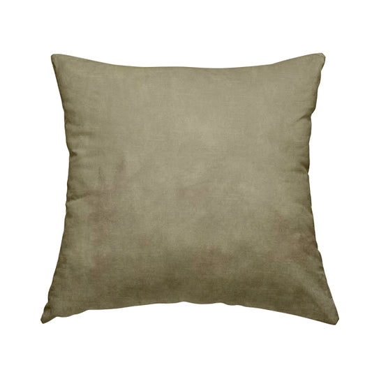 Saluzzo Beige Colour Velvet Smooth Ribbed Velveteen Textured Upholstery Fabric - Handmade Cushions