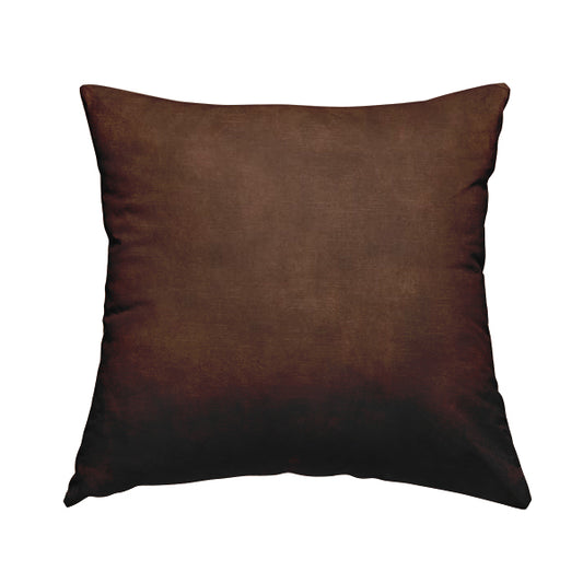 Saluzzo Copper Brown Colour Velvet Smooth Ribbed Velveteen Textured Upholstery Fabric - Handmade Cushions