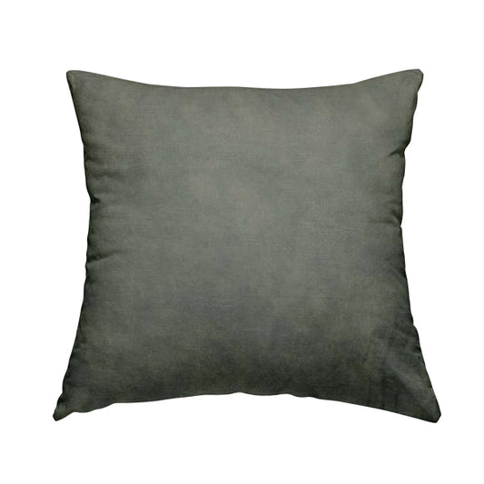 Saluzzo Silver Grey Colour Velvet Smooth Ribbed Velveteen Textured Upholstery Fabric - Handmade Cushions