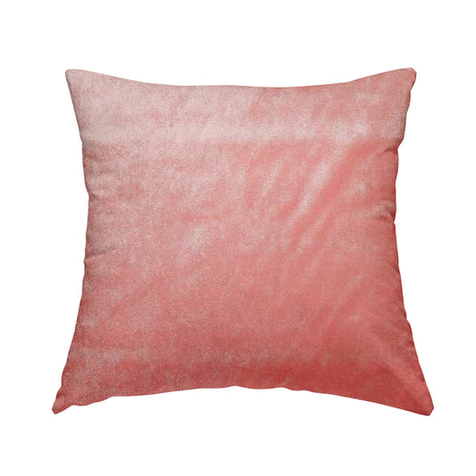 Savoy Lustrous Plain Velvet Upholstery Fabrics In Pink Colour - Handmade Cushions