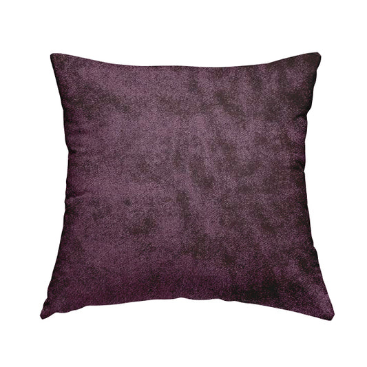 Savoy Lustrous Plain Velvet Upholstery Fabrics In Passion Purple Colour - Handmade Cushions