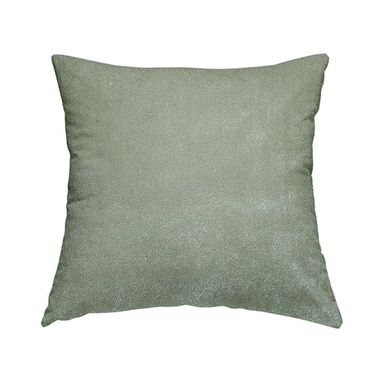 Savoy Lustrous Plain Velvet Upholstery Fabrics In Silver Colour - Handmade Cushions