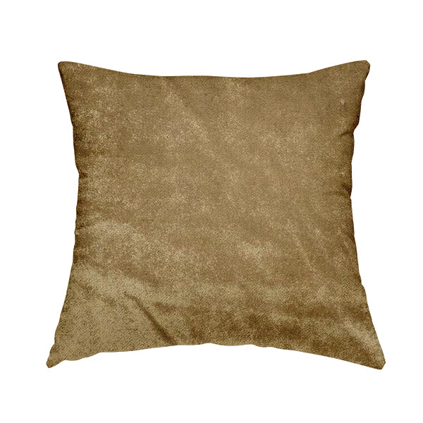 Savoy Lustrous Plain Velvet Upholstery Fabrics In Latte Brown Colour - Handmade Cushions
