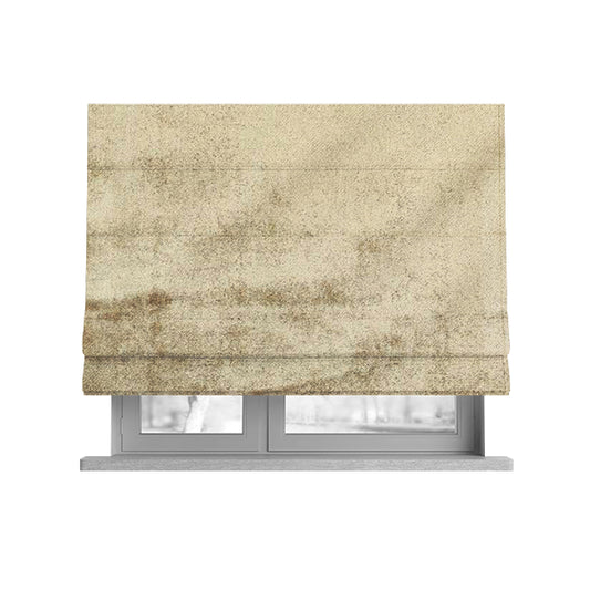 Savoy Lustrous Plain Velvet Upholstery Fabrics In Beige Colour - Roman Blinds