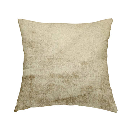 Savoy Lustrous Plain Velvet Upholstery Fabrics In Beige Colour - Handmade Cushions