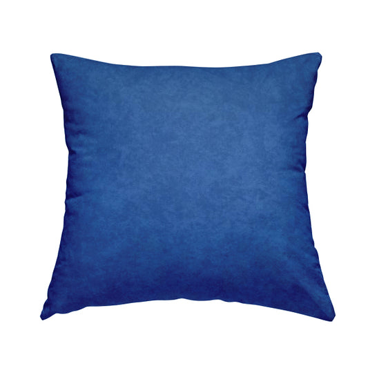 Sicily Soft Lightweight Low Pile Velvet Upholstery Fabric In Cobalt Blue Colours - Handmade Cushions