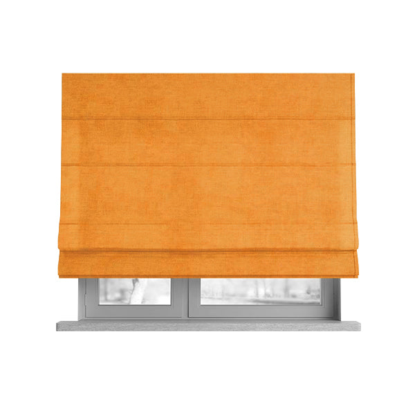 Sicily Soft Lightweight Low Pile Velvet Upholstery Fabric In Mango Colours - Roman Blinds