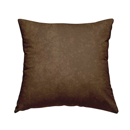 Sicily Soft Lightweight Low Pile Velvet Upholstery Fabric In Brown Colour - Handmade Cushions