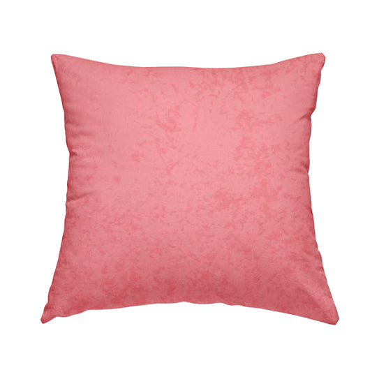 Sicily Soft Lightweight Low Pile Velvet Upholstery Fabric In Pink Colour - Handmade Cushions