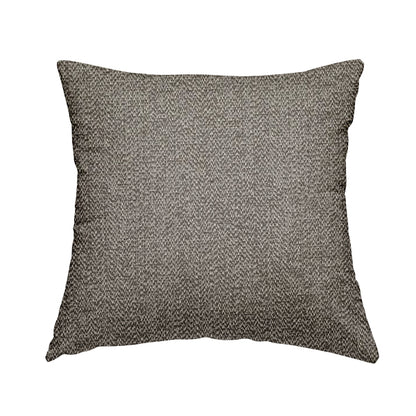 Simbai Plain Woven Jacquard Textured Chenille Furnishing Fabric In Brown Colour - Handmade Cushions