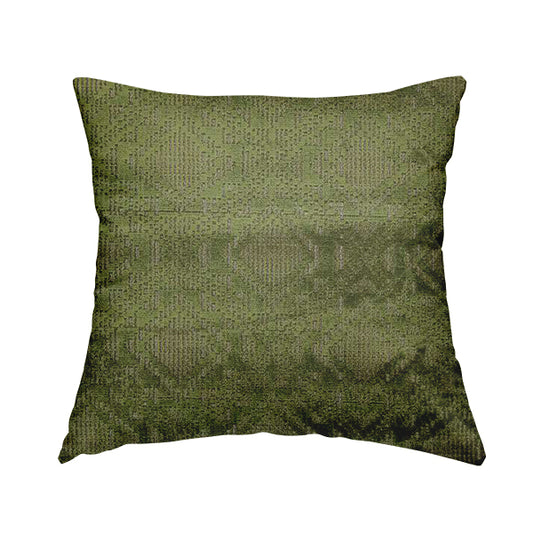 Sorata Velvet Textured Heavyweight Pattern Forest Green Colour Velvet Upholstery Furnishing Fabric - Handmade Cushions