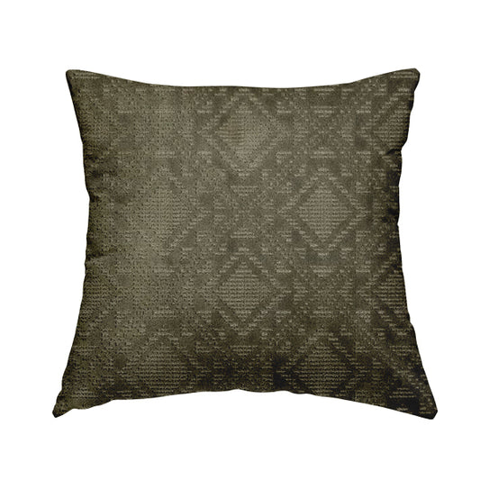 Sorata Velvet Textured Heavyweight Pattern Army Green Colour Velvet Upholstery Furnishing Fabric - Handmade Cushions