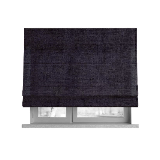 Sorento Luxurious Soft Low Pile Chenille Fabric Purple Colour Upholstery Fabrics - Roman Blinds