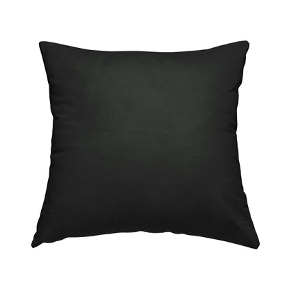 Suez Soft Moleskin Grain Textured Velvet Black Upholstery Fabric - Handmade Cushions