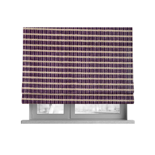 Cleveland Thick Durable Woven Hopsack Type Soft Upholstery Fabric In Purple Colour - Roman Blinds