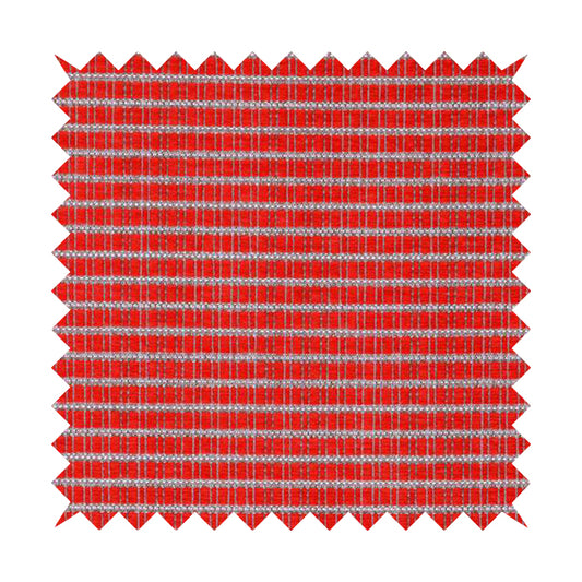Cleveland Thick Durable Woven Hopsack Type Soft Upholstery Fabric In Red Colour