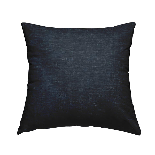 Tanga Superbly Soft Textured Plain Chenille Material Navy Blue Colour Furnishing Upholstery Fabrics - Handmade Cushions