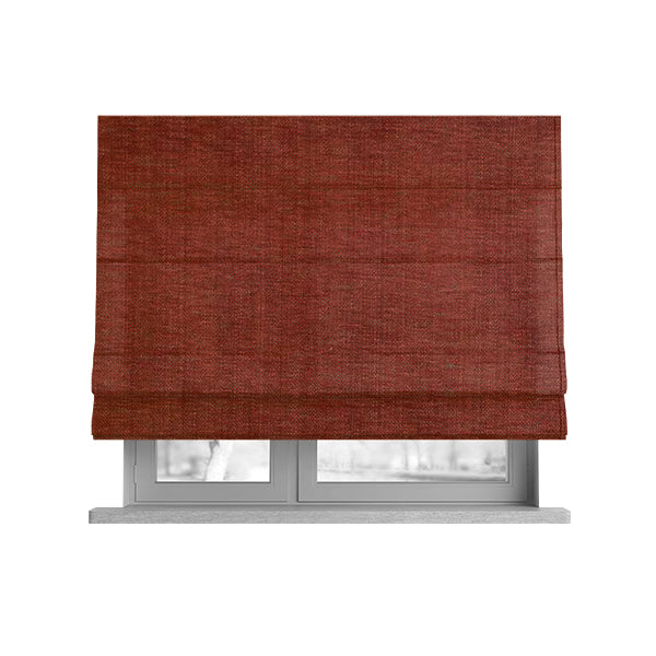 Tanga Superbly Soft Textured Plain Chenille Material Orange Colour Furnishing Upholstery Fabrics - Roman Blinds