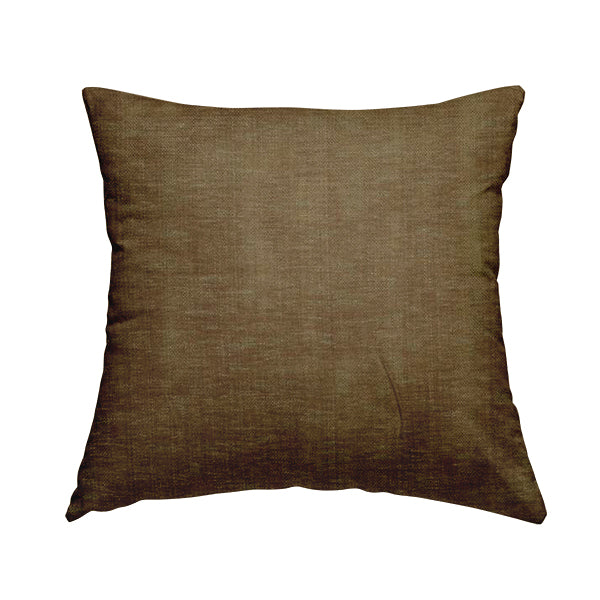 Tanga Superbly Soft Textured Plain Chenille Material Brown Colour Furnishing Upholstery Fabrics - Handmade Cushions