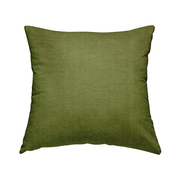 Tanga Superbly Soft Textured Plain Chenille Material Lime Green Colour Furnishing Upholstery Fabrics - Handmade Cushions