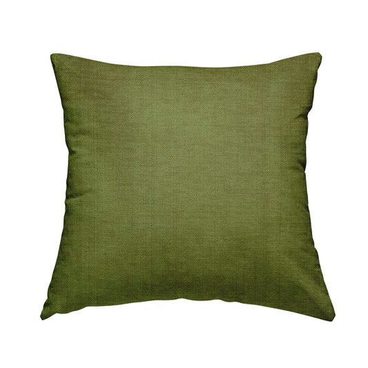 Tanga Superbly Soft Textured Plain Chenille Material Lime Green Colour Furnishing Upholstery Fabrics - Handmade Cushions