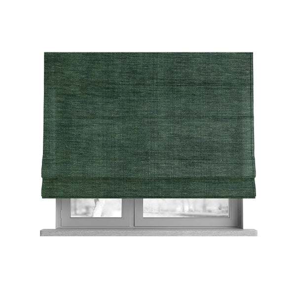Tanga Superbly Soft Textured Plain Chenille Material Army Green Colour Furnishing Upholstery Fabrics - Roman Blinds