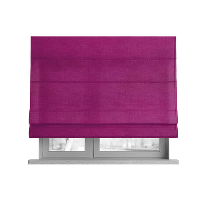 Tanisha Bright Pink Colour Soft Velvet Upholstery Fabric In Embossed Self Pattern Design - Roman Blinds