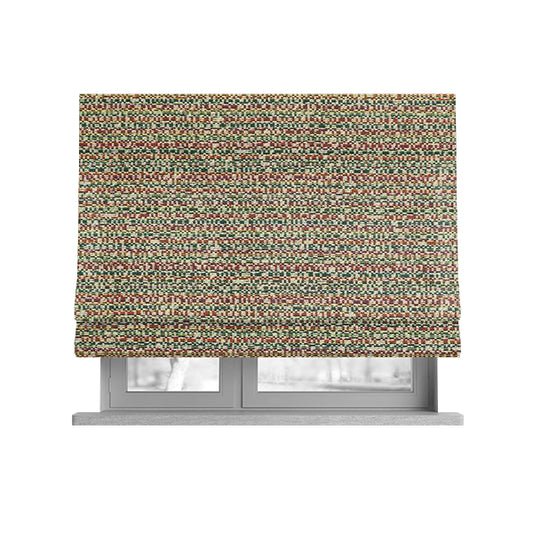 Comfy Chenille Textured Buzz Semi Plain Pattern Upholstery Fabric In Multicolour - Roman Blinds