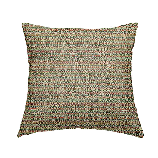 Comfy Chenille Textured Buzz Semi Plain Pattern Upholstery Fabric In Multicolour - Handmade Cushions