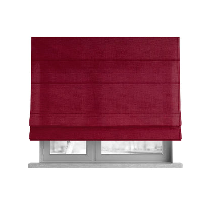 Venice Velvet Fabrics In Red Colour Furnishing Upholstery Velvet Fabric - Roman Blinds