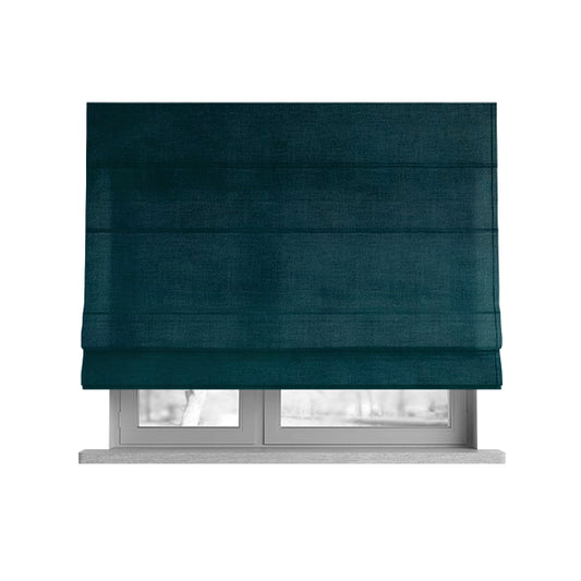 Venice Velvet Fabrics In Teal Colour Furnishing Upholstery Velvet Fabric - Roman Blinds