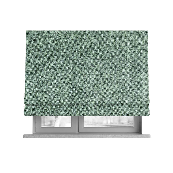 Verona Unique Textured Basket Weave Heavyweight Upholstery Fabric In Blue Green Colour - Roman Blinds