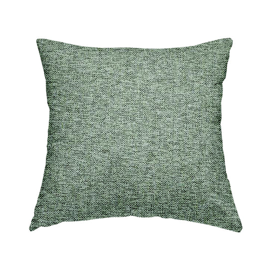 Verona Unique Textured Basket Weave Heavyweight Upholstery Fabric In Blue Green Colour - Handmade Cushions