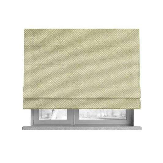 Woodland Semi Plain Chenille Textured Durable Upholstery Fabric In Cream - Roman Blinds