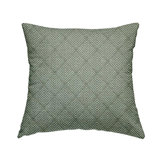 Woodland Semi Plain Chenille Textured Durable Upholstery Fabric In Silver - Handmade Cushions