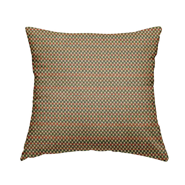 Comfy Chenille Textured Brick Semi Plain Pattern Upholstery Fabric In Brown - Handmade Cushions