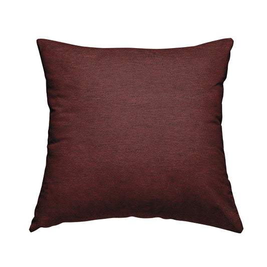 Yolando Textured Fabric Red Burgundy Colour Upholstery Furnishing Fabric - Handmade Cushions