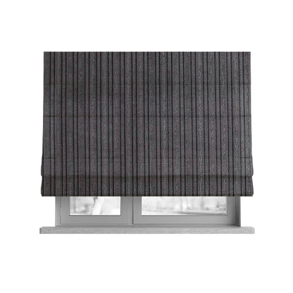 York High Low Corduroy Fabric In Charcoal Grey Colour - Roman Blinds