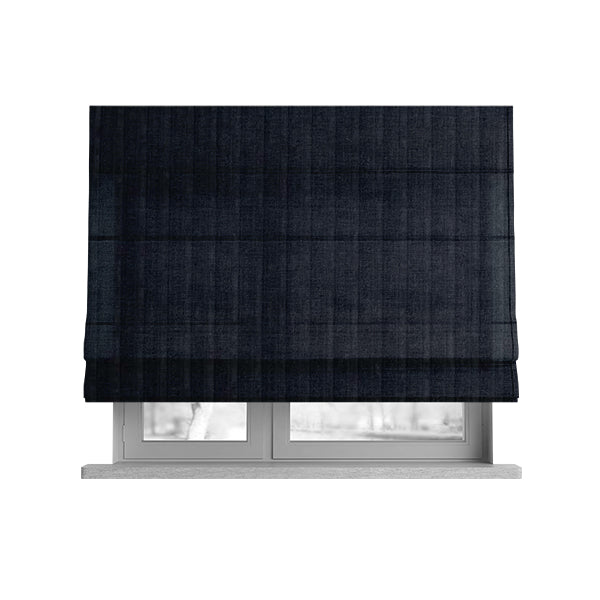 York High Low Corduroy Fabric In Black Colour - Roman Blinds